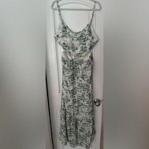 Abercrombie & Fitch Green and White Dress